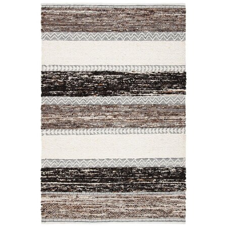 Safavieh 9 x 12 ft. Natura Rectangle Hand Woven Rug Brown & Ivory NAT326T-9